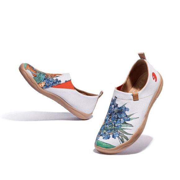 UIN Women's sneaker Slip On Casual Comfort Loafers (love Irises' Smell)133 - Picture 5 of 12